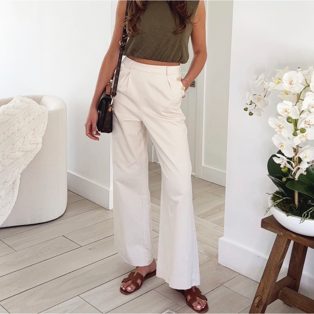 Rachel Love x Splendid Sailor Wide-Leg Trousers – Size M 🤍